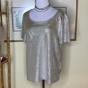 H & M Gold Foil Metallic Snake Reptile texture S